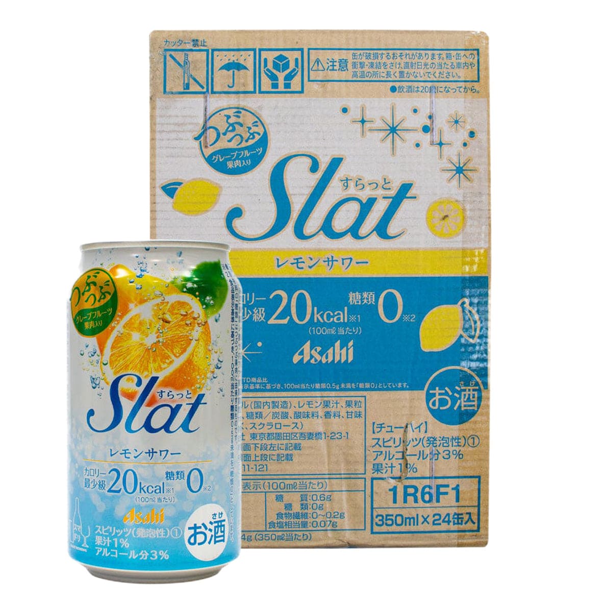 x24 ASAHI Slat Lemon SOUR Chuhai 350ml - Sake Online