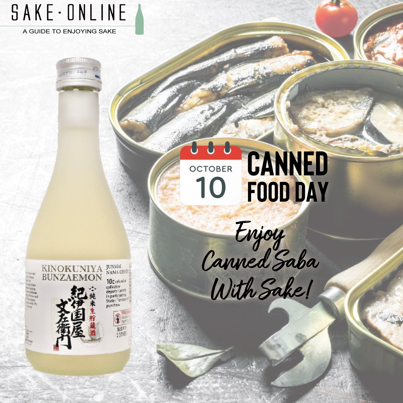 Celebrate Canned Food Day on October 10 Enjoy Canned Saba and Sake, a