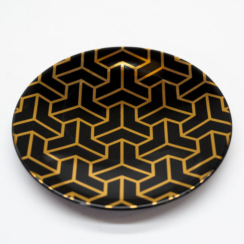 Edo Komon Small Plate 5p Gift Set (BLACK)