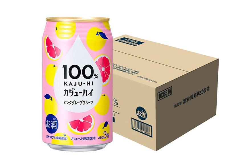 x24 cans DAITO 100% KAJU-HI Pink Grapefruit CHU-HI 340ml